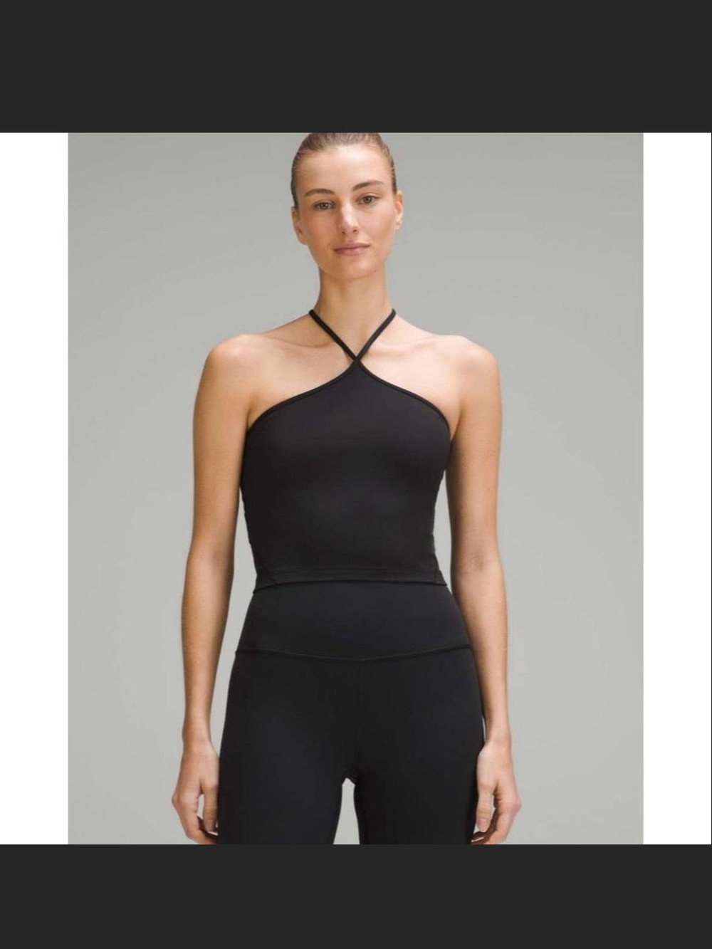 Women’s Black Halter Crop Top